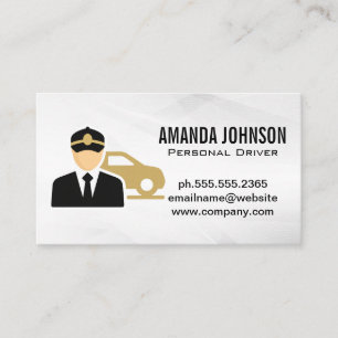 Drivrutin Transport Chauffeur Visitkort