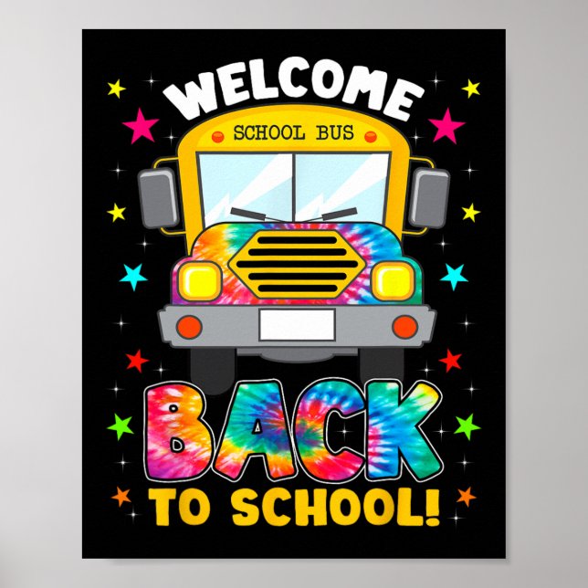 Drivrutinen Back to school Roligt Outfit School Bu Poster (Framsidan)