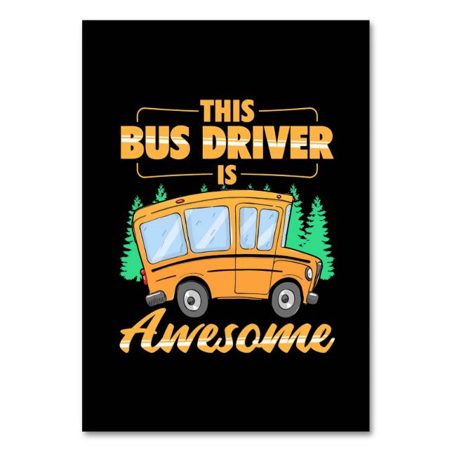 Drivrutinen Buss är Fantastisk Bordsnummer (Framsidan)