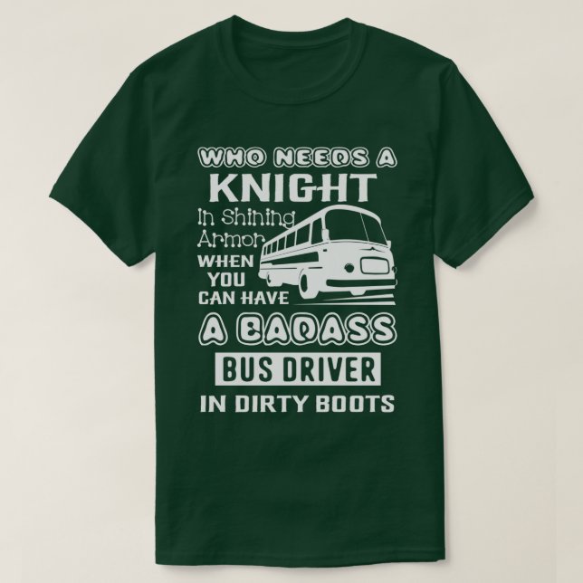 Drivrutinen Buss Badass Buss T Shirt (Design framsida)