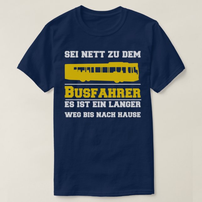 Drivrutinen buss buss i buss t shirt (Design framsida)