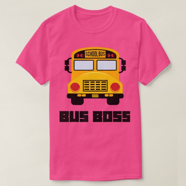 Drivrutinen Buss Chef Funny Gult School Buss 3 T Shirt (Design framsida)