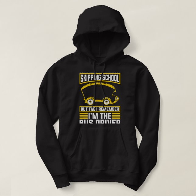 Drivrutinen Buss för Buss i skolan Hoodie (Design framsida)