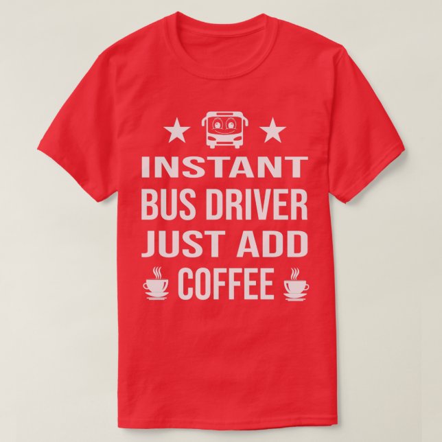Drivrutinen buss för snabbköp lägger bara till kaf t shirt (Design framsida)