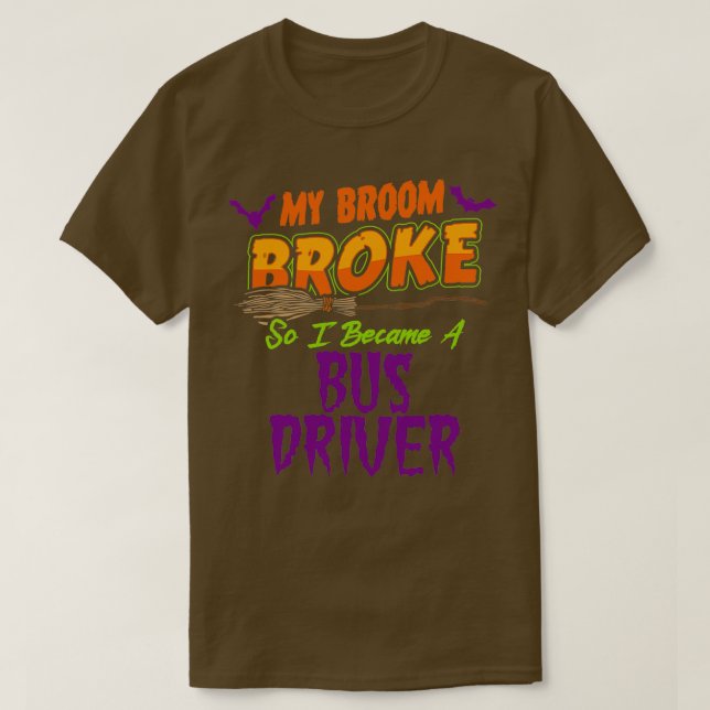 Drivrutinen buss Haloween funnyshirt Classic TShir T Shirt (Design framsida)