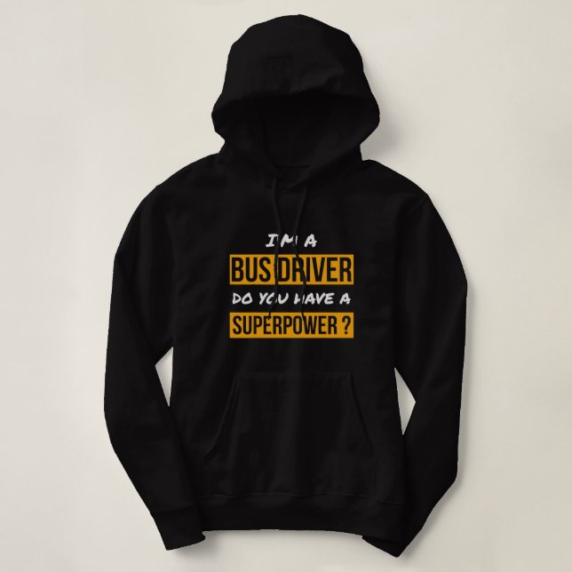 Drivrutinen Buss har du supermakt Buss D T Shirt (Design framsida)