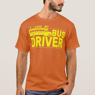 Drivrutinen Buss I Kärlek My Buss Drivrutin T Shirt