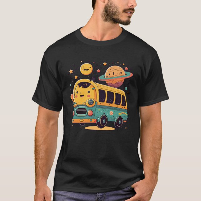 Drivrutinen Buss i Rymden Buss T Shirt (Framsida)