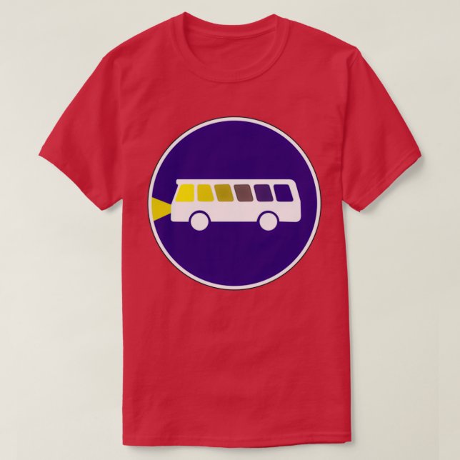 Drivrutinen buss på nattmotorvägen t shirt (Design framsida)