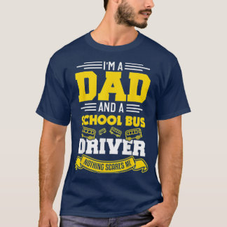 Drivrutinen Buss Pappa Funny Pappa School Buss Dri T Shirt