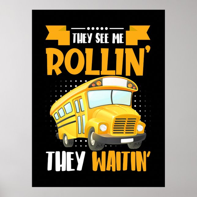 Drivrutinen Buss Se mig Rollin Poster (Framsidan)
