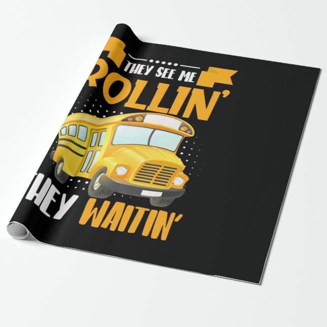 Drivrutinen Buss Se mig Rollin Presentpapper (Utrullad)