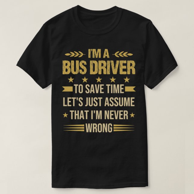 Drivrutinen buss till spara, citattecken för Buss- T Shirt (Design framsida)