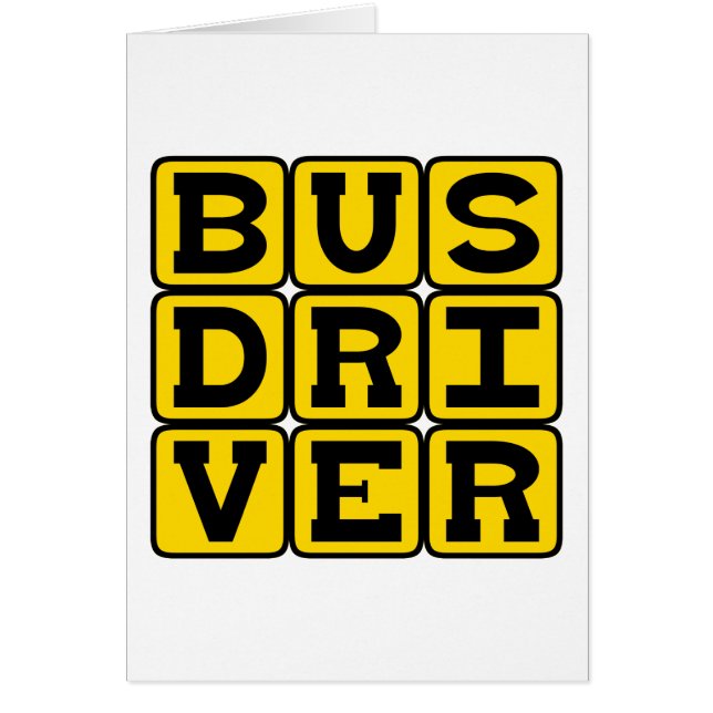 Drivrutinen buss, Transport Hälsningskort (Framsidan)