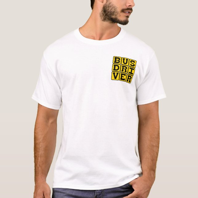 Drivrutinen Buss, Transport Tee Shirt (Framsida)