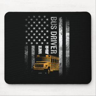Drivrutinen buss USA Flagga Funny Buss Driver Gift Musmatta