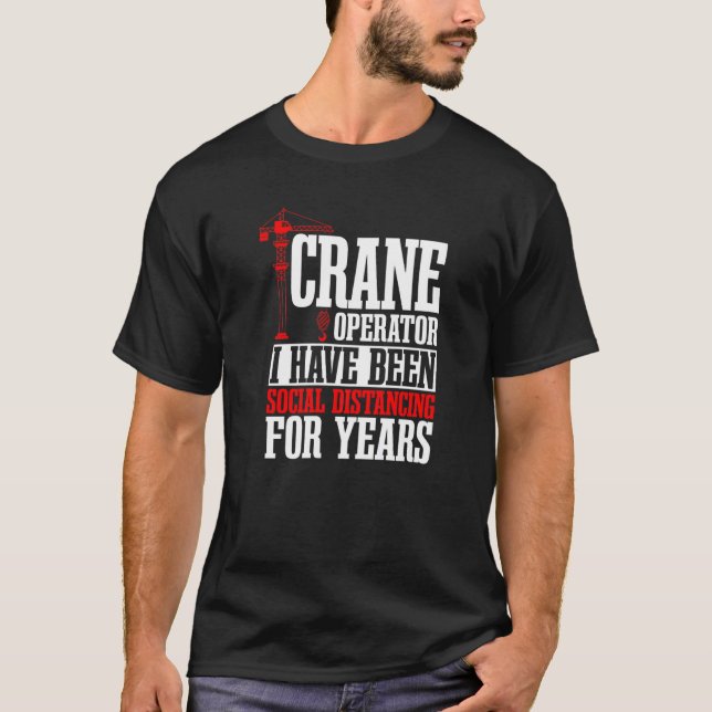 Drivrutinen Crane Operator Construction Torn Heavy T Shirt (Framsida)