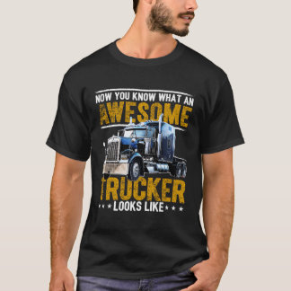 Drivrutinen Fantastisk Trucker Big Rig Semi-Traile T Shirt