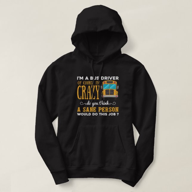 Drivrutinen för Buss vid den funktionella skolan i Hoodie (Design framsida)