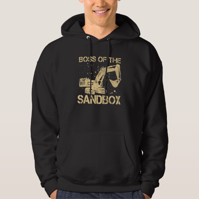 Drivrutinen för sandbox Chef Exavator Heavy Equipm Hoodie (Framsida)