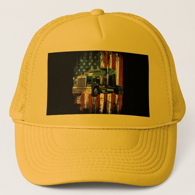 Drivrutinen Gi för drivrutin för Lastbil i Flagga  Keps (Framsida)