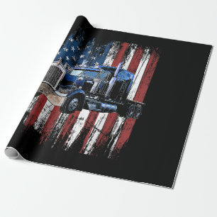 Drivrutinen Gi för drivrutin för Lastbil i Flagga Presentpapper