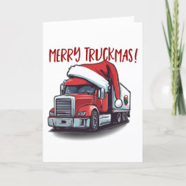 Drivrutinen god jul Lastbil Semi Truckmas Funny Tack Kort