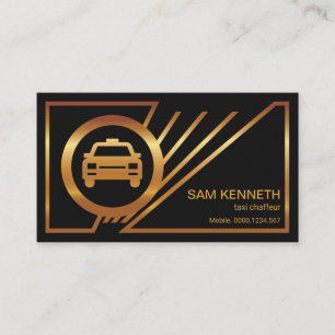 Drivrutinen Guld linjesträckor Gräns Taxi Visitkort