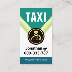 Drivrutinen Guld Taxi Medallion Chauffeur Visitkort