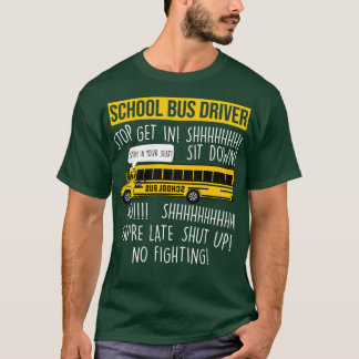 Drivrutinen gult Shirt School Buss stopp T