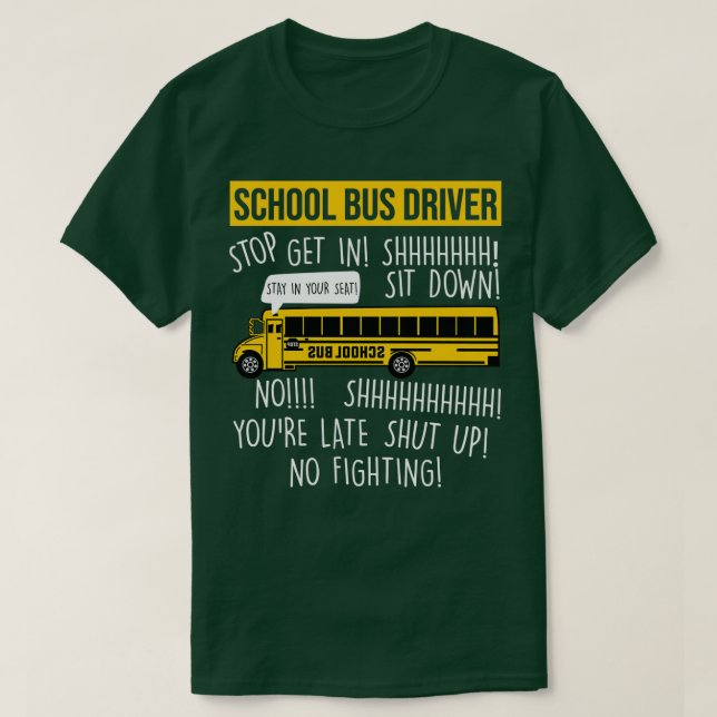 Drivrutinen gult Shirt School Buss stopp T Shirt (Design framsida)