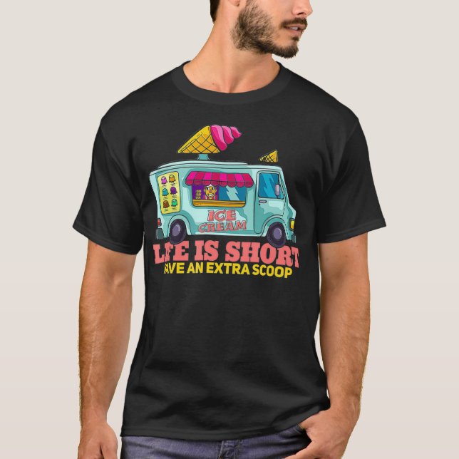 Drivrutinen Ice Cream Man Lastbil Gift Ice Cream M T Shirt (Framsida)