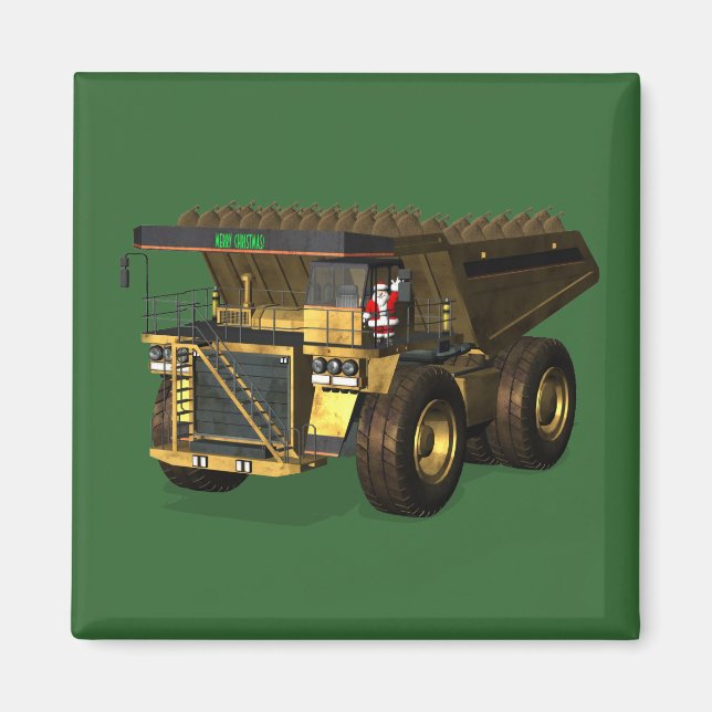Drivrutinen jultomten Giant Lastbil Magnet (Framsidan)