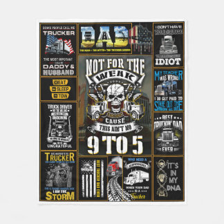 Drivrutinen Lastbil är inte för svag Fleecefilt