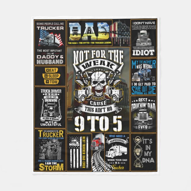 Drivrutinen Lastbil är inte för svag Fleecefilt (Framsidan)