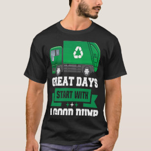 Drivrutinen lastbil-chaufför för sophämtning, last t shirt