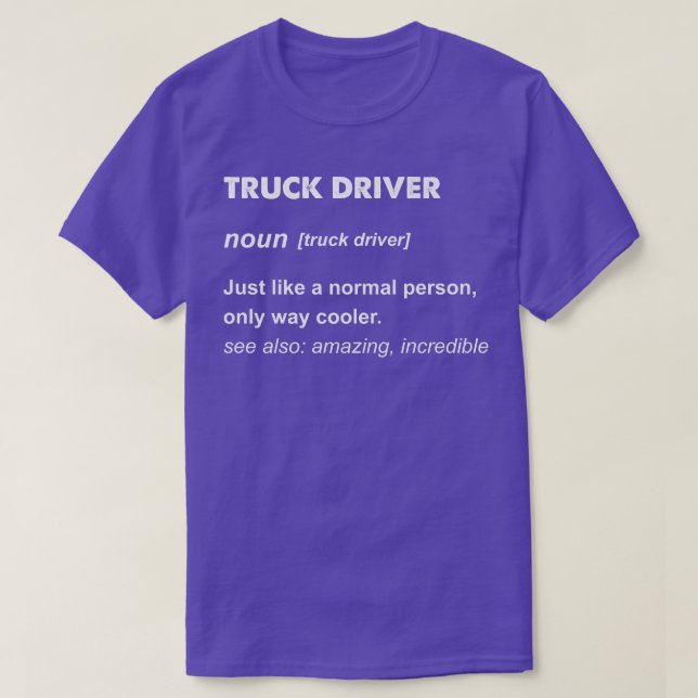 Drivrutinen lastbil Gift T Shirt (Design framsida)
