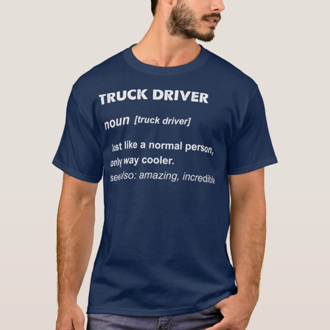 Drivrutinen lastbil Gift T Shirt (Framsida)
