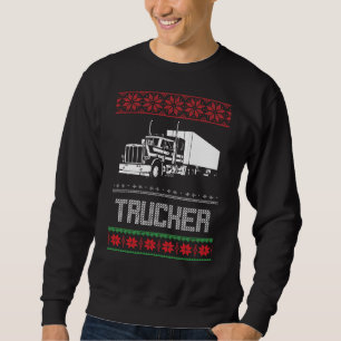 Drivrutinen Lastbil God jul Lång Ärmad Tröja