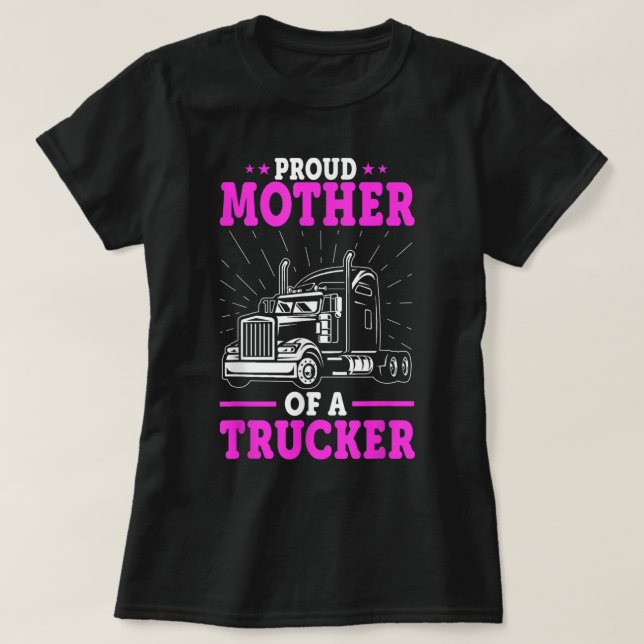 Drivrutinen Lastbil Mamma - Big Rig Truckers Mor M T Shirt (Design framsida)