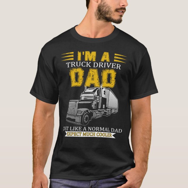 Drivrutinen lastbil pappa t shirt (Framsida)
