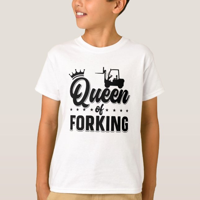 Drivrutinen Lastbil vid gaffeltrucken T Shirt (Framsida)