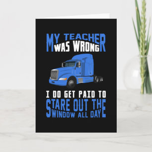 Drivrutinen Lastbilar Funny Gift Idea, Kärlek, Las Kort