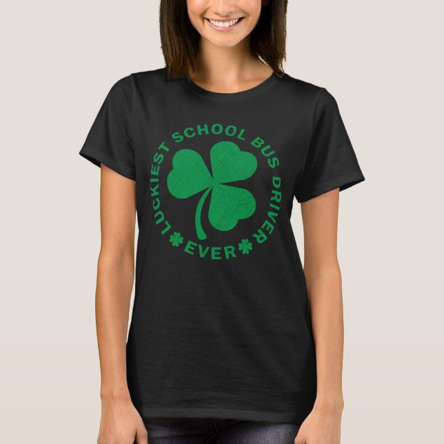 Drivrutinen Lucky St Patrick s Day Luckiest School T Shirt (Framsida)