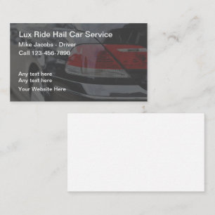 Drivrutinen Lux Uber Ride Hailing Taxi Visitkort