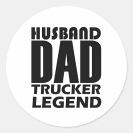 Drivrutinen Make Pappa Trucker Legend Funny Lastbi Runt Klistermärke