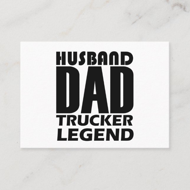 Drivrutinen Make Pappa Trucker Legend Funny Lastbi Visitkort (Framsida)