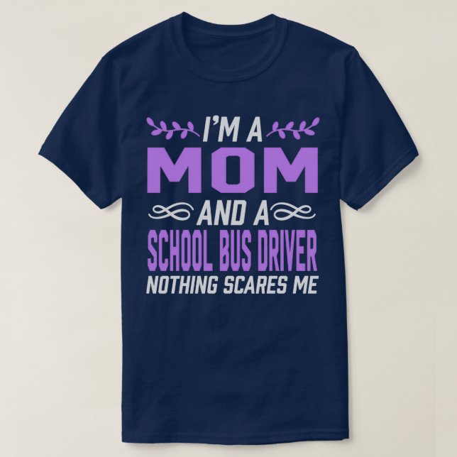 Drivrutinen Mamma School Buss T Shirt (Design framsida)