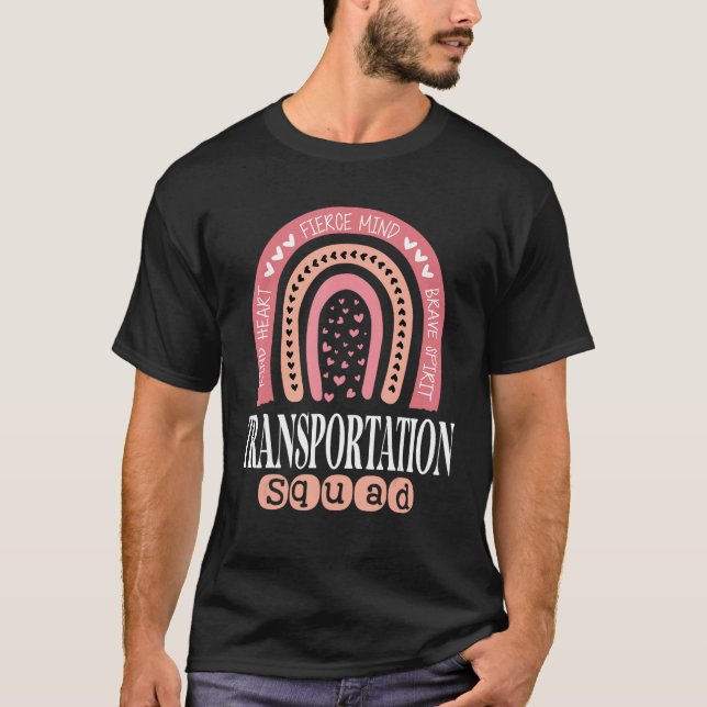 Drivrutinen Mon transport Squad Back to school Bus T Shirt (Framsida)