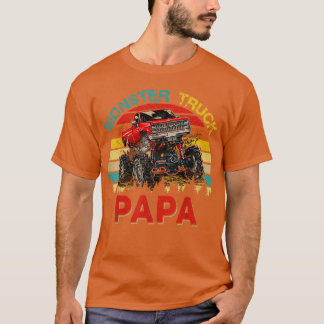 Drivrutinen Monster Lastbil Pappa Älskare Fars dag T Shirt